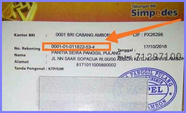 cara cek nomor rekening BRI
